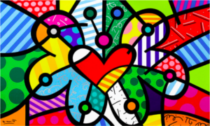 Evolution - opera d'arte di Romero Britto in vendita presso la Galleria Deodato Arte