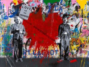 Juxtapose - Opera di Mr. Brainwash in vendita presso la Galleria Deodato Arte