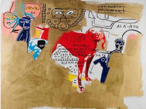 Collaborazione Basquiat e Warhol, serigrafia e painting, 1984