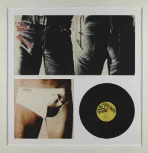 Andy Warhol, STICKY FINGERS, disco originale Sticky Fingers, dei Rolling Stones. Cover firmata in originale a pennarello nero da Andy Warhol. 1970