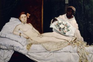 FRANCE - CIRCA 2002: Olympia, 1863, by Edouard Manet (1832-1883), oil on canvas, 130x190 cm. (Photo by DeAgostini/Getty Images); Paris, Musée D'Orsay (Art Gallery). (Photo by DeAgostini/Getty Images)