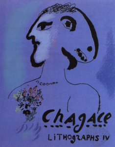 Marc Chagall, Couverture, litografia originale. Disponibile alla Galleria Deodato Arte.