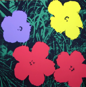 Flowers-Red/Purple/Yellow On Green 11.73. Disponibile alla Galleria Deodato Arte.