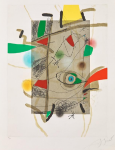 Joan Miró Sans Titre III, 1981 incisione ad acquatinta su carta Guarro, cm 92x72,5, disponibile presso la galleria Deodato Arte