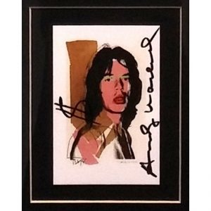 Andy Warhol, Mick Jagger, card firmata in originale da Andy Warhol a pennarello nero. Disponibile alla Galleria Deodato Arte.