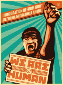 Immigration reform now, Obey, serigrafia firmata e numerata, disponibile alla Galleria Deodato Arte.
