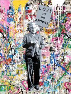 Einstein - Opera unica di Mr.Brainwash in vendita presso la Galleria Deodato Arte di Milano